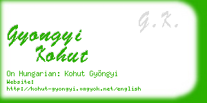 gyongyi kohut business card